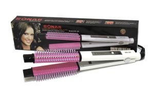 Sonar 2in1 SN-20  Catokan rambut Sisir catok  Catokan 2in1 Alat curly rambut Catokan curly