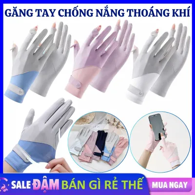 Găng Tay Chống Nắng Hở Ngón Chống Tia UV Co Giãn Tốt - Bao Tay Vải Thun Lạnh Đi Nắng Bao Kín Tay Thoáng Khí Dày Dặn - Găng Tay Lái Xe Chống Tia UV UPF50+ Không Trơn Trượt Cho Nam Nữ Bao Tay Đi Phượt Đi Xe Đạp