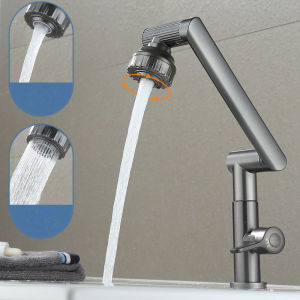 Vòi rửa bát rửa chén vòi chậu lavabo 1 đường lạnh cắm âm tường xoay 1080 độ 2 chế độ nước