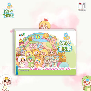 Sách Tô Màu - Baby Three 12 Con Giáp Ở Vương Quốc Ngọt Ngào