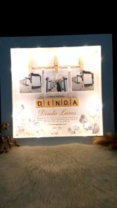 3D Scrabble Pop Up Bingkai Putih Ukuran 20x20Cm - Kado Wisuda Kado Ultah Kado Nikahan