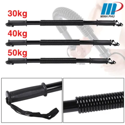 Gậy bẻ tập cơ tay ngực vai thanh lò xo cao cấp lực bẻ 20kg 30kg đàn hồi tốt phù hợp luyện tập thể thao tại nhà