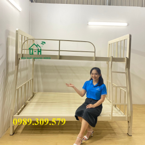 GIƯỜNG TẦNG SẮT HỘP VUÔNG 4X8 MẪU MỚI GIAO NHANH HCM