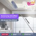 Kemoceng Teleskopik Pembersih Debu Gagang Panjang 2.8 Meter Sapu Microfiber Teleskopik Flexible Bisa Ditarik Ditekuk Alat Kebersihan Adjustable Membersihkan Langit Langit Atap Rumah Plafond Adjustable Deep Cleaning. 