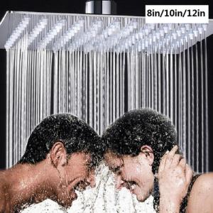 ZYJC Bathroom High Pressure Water Tap Square Stainless Steel Rainfall Shower Head Faucet Sprinkler Sprayer Nozzle