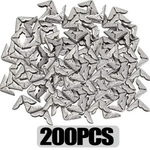 【XZxinzhan】500/50PCS Metal Book Corner Scrapbook Photo Album Corner Protectors DIY Menu Vintage Corners Card File Folder Craft Supply Decor