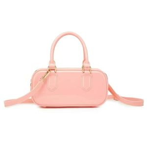 HY BAG #2244 FASHION LADIES PVC JELLY ELEGANT 2WAYS MINI HANBAG WITH ADJUSTABLE SHOULDER STRAP