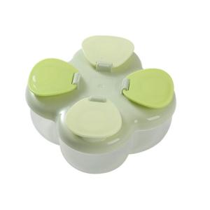 Rotating Lid Baby Dispenser 4 Individual Compartments Compact Organizer For Diaper Bag Fitness Travel Essential