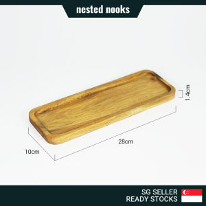 Acacia Wood Serving Tray Acacia Rectangular Square Display Tray Rustic Storage Wood Tray