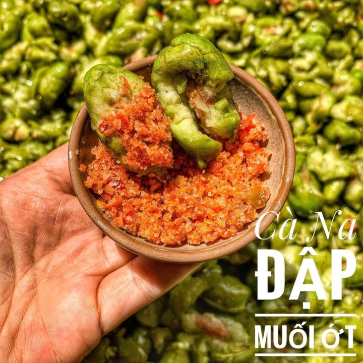 Cà na thái đập dập xốc muối ớt - BỊCH 500G
