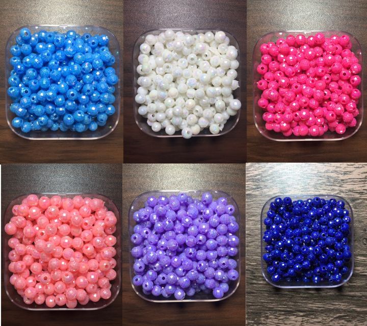 Acrylic deals faceted beads