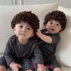 [ SIZE NHỎ 0 - 12 THÁNG ] Bộ Tóc Giả Bé Gái Ngắn Xoăn Dễ Thương Cho Mẹ Và Bé Sống Ảo Cưng Xỉu