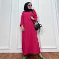 Daster Gamis Crinkle Polos Kekinian Lengan Tangan 3/4 Panjang Semata Kaki Busui Jumbo LD 120. 