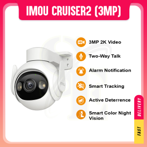 CCTV Imou Cruiser2 (3MP) 2K Wireless Wi-Fi Pantilt IP Outdoor Weatherproof Two Way Talk Full Color CCTV Camera