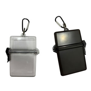 LEI กล่องเก็บของโปร่งใสกล่องใส่บัตรพร้อมห่วงเกี่ยวนิรภัยกันน้ำกล่องใส่บัตรกันฝุ่นทรงสี่เหลี่ยมกล่องเก็บภาพ