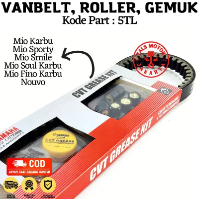 Vanbelt Assy Mio / Vbelt Mio Karbu / Fanbelt Mio Sporty / Vanbelt Mio Smile / Penbel Mio Karbu / Panbel Soul Karbu / Vanbelt Nouvo / Vbelt Mio Soul Karbu / Vbelt Fino Karbu / VANBELT ASSY MIO 5TL + 6 ROLLER 14 GRAM