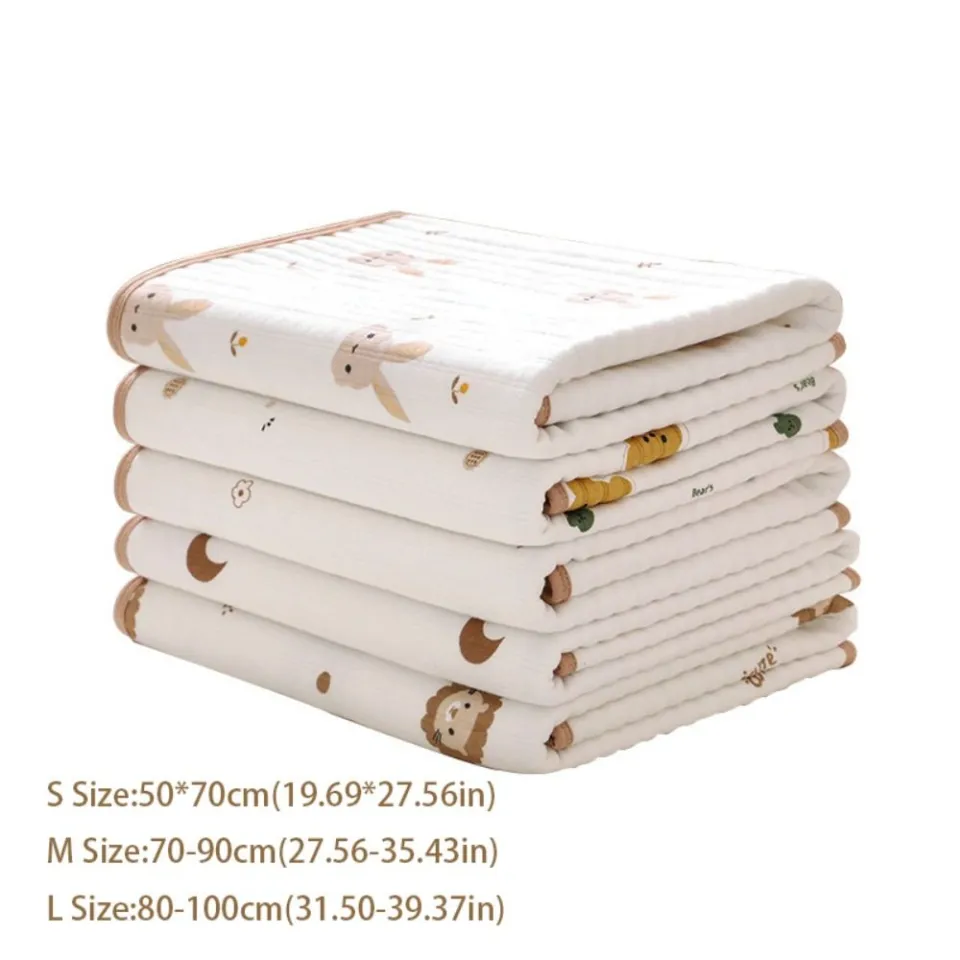 WARM STOP Pure Cotton Infant Diaper Mat Breathable Waterproof Mat
