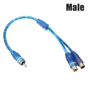 Kabel Audio Y Splitter RCA Jack Mobil Audio Cable 1 Female to 2 Male / 1 Male to 2 Female Panjang 30cm