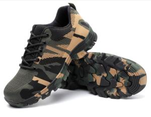 QINHUIZE Affordable High Cut Safety Shoes for Men / Steel Toe Spring Safety Shoes Man Punched Sheet Surface Safety Shoes Fashion Light Anti-slip Work Shoes Smashing