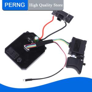 [PERNG] Tehe 1Pc Control Board+1Pc Switch 18V 21V For Dayi 2106 Brushless Electric Wrench Motherboard Accessories Speed Switch Brushless Control Board