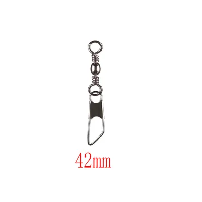NEXASHOP 50pcs Line Tackle Durable Fishing Connector Hanging Snap Barrel Swivel Stainless Steel
