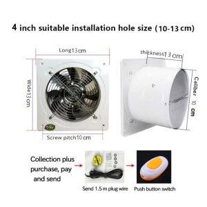✅【Local delivery】✅ 4/6 inch All-iron exhaust fan with high suction and low noise Mounted on a wall or ceiling
