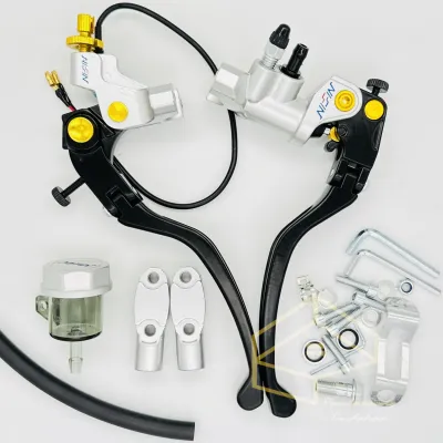 Brake Master Set CNC with side mirror holder(Nissin)
