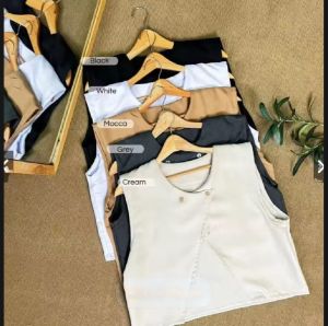 VEST WANITA OUTER FREE SIZE SEMI WOL /KIMI VEST CROP TOP / VEST KOREAN STYLE / VEST BASIC WANITA