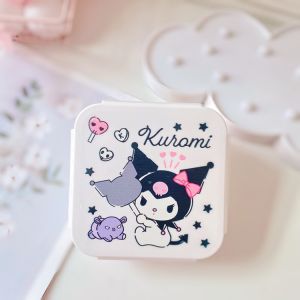 IN STOCK Cartoon Cute Kuromi Plastic Fresh-keeping Box Lunch Box Lunch Fruit Picnic Bento Box Sealed Box Microwaveable Four-side Buckle Sealed Box*mojogy