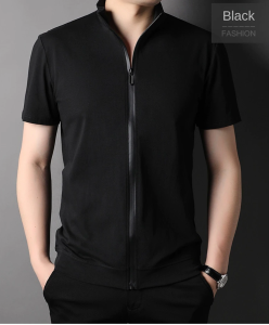Fobdg T-Shirt Rafa Kaos Polos Berresleting Lengan Pendek Berkerah Kaos Bahan Katun Combed 24s Premium