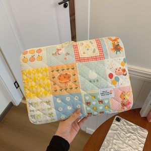 XHLXH Large Capacity Tablet Protective Case Puffy Lightweight Computer Storage Bag Tablet Cover Embroidered Tablet Sleeve Bag School