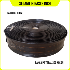Selang Drip Irigasi Pertanian Panjang 100 Meter Lubang Pipa 2 Inch Selang Irigasi Perkebunan