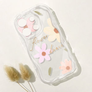 VRQR Little Fresh Daisy Flower Pattern Phone Case for Infinix Itel S24 RS4 Itel A18 A60 A60S A04 S23 Plus S23+ A70 A665L S681LN ‎S665L Wave stripe lens protection Casing