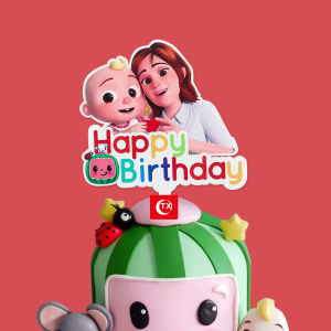 Cocomelon Jojo Cake Decoration Topper Birthday Party Baby Shower Baby Boss Johnny JJ 西瓜校巴宝贝插牌