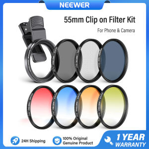 NEEWER 55mm ND+CPL+Effect Filter Set Bộ lọc có kẹp ống kính máy ảnh điện thoại bộ lọc phân cực ND32 6 điểm hình sao cho iPhone 16 15 14 Pro Max Plus Samsung S25 S24 S23 Ultra