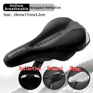 ROCKBROS MTB Bicycle Saddle Cover Silicone Gels Saddle Cover Hollow Breathable Comfortable Soft Cycling Seat Accessories