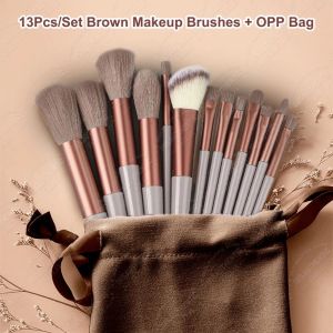 13Pcs Makeup Brushes Set Multifunctional Eyeshadow Foundation Makeup Soft Brush Kit Tool for Women