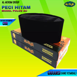 (COD) Peci Kopiah Songkok Hitam AC Murah Anak dan Dewasa Grosir Peci Kopiah Hitam Polos AC Berkualitas / Peci Hitam Songkok Hitam Peci Anak Peci Dewasa Peci Anak Laki Laki