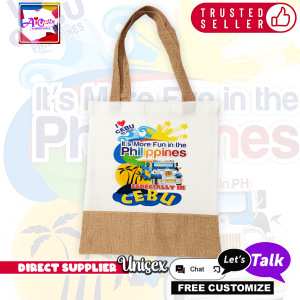 Cebu Eco Jute Souvenir Tote 12x14 Inches No Zipper Best for Gifts and Travel Keepsakes
