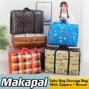 Makapal ! Sako Bag Double Zipper Full Stitches from handle to below Heavy Duty Super Travel Bag Waterproof