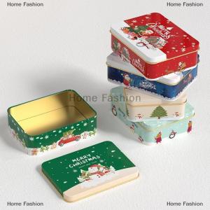 [COD] Home Fashion Christmas Transparent Window Tin Box Cookie Candy Tinplate Chocolate Storage Box With Exquisite Lid Christmas Gift Packaging Box