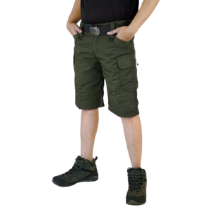 USO - Celana Pendek Cargo Tactical Pria Abu Abu Project Bahan Ripstop Tornado Big Size Jumbo