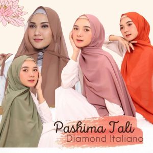 Pashmina Tali Diamond 170x75cm Hijab Instan | Pashmina instantTali Italiano Berkualitas