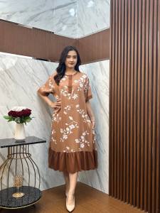 Luna Daster Rayon Jumbo Kombinasi Elegant Minimalis by Gallery Hawet