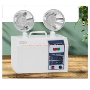 Powerlite 2watt Rechargeable LED Emergency Lamp Lampu Darurat Led Terdiri Dari 2 Lampu Kepala LED Lampu Darurat Otomatis Menyala Saat Lampu Mati Power Lite 2w