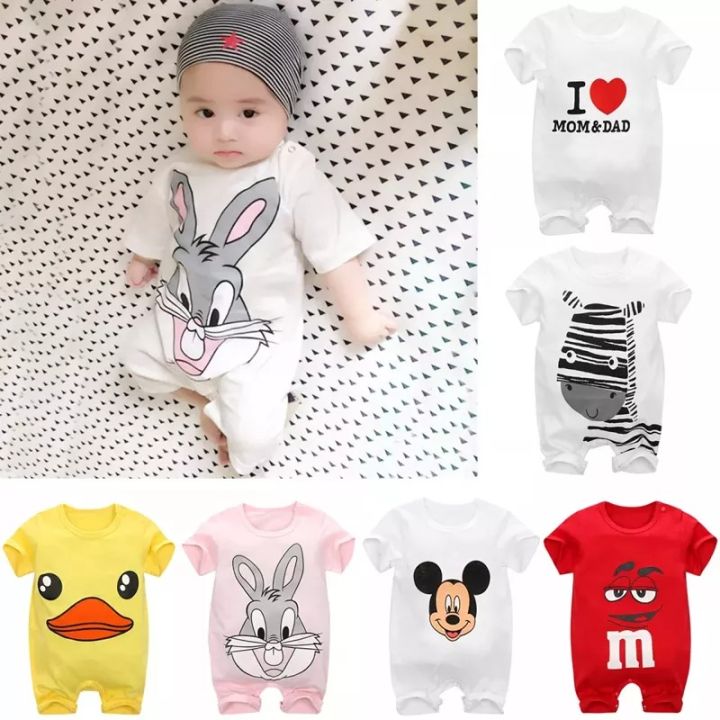 Ready Stock】 Baju Bayi Rompers Baby Clothing Cartoon Jumpsuits