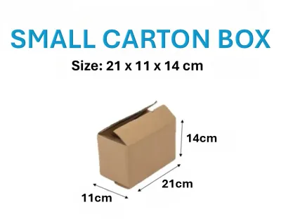 Small Rectangular Courier Carton Box 21x11x14cm | Packing Shipping Mailing Box for Parcel & Storage