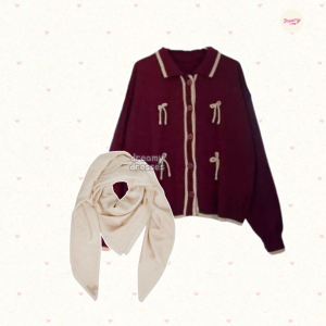 One Set Wanita Korean Style Setelan Wanita OOTD Hijab Outfit Wanita Kekinian Terbaru Stylish Elegant OOTD - Set AA396