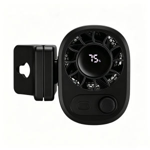 SEAMETAL Car AR29 Portable Clip Fan ABS Metal PC Body 1800mAh Rechargeable Battery Digital Screen