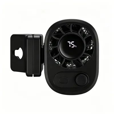 SEAMETAL Car Clip-on Fan Portable Mini Fan USB Rechargeable Powerful Airflow 100 Speed Adjustable Air Cooling Fan